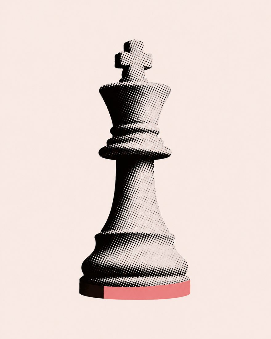 Roi d’échecs en demi-teinte